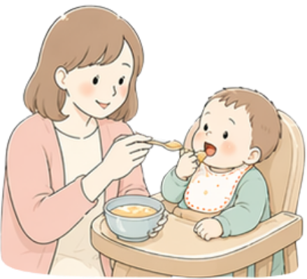 離乳食期のイラスト